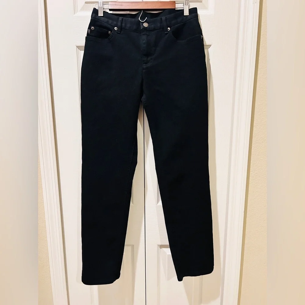 Lauren Jeans Co. Ralph Lauren Black Straight-Leg Jeans | Size 6